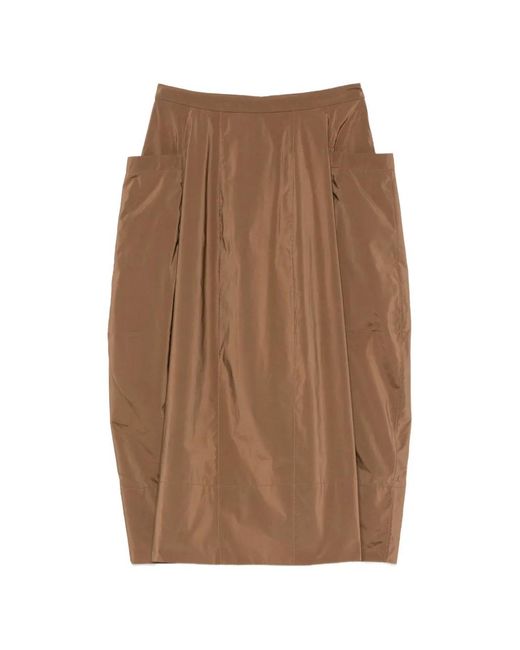 Tibi Brown Lantern Midirock