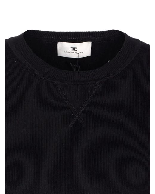 Felpa Girocollo di Elisabetta Franchi in Black