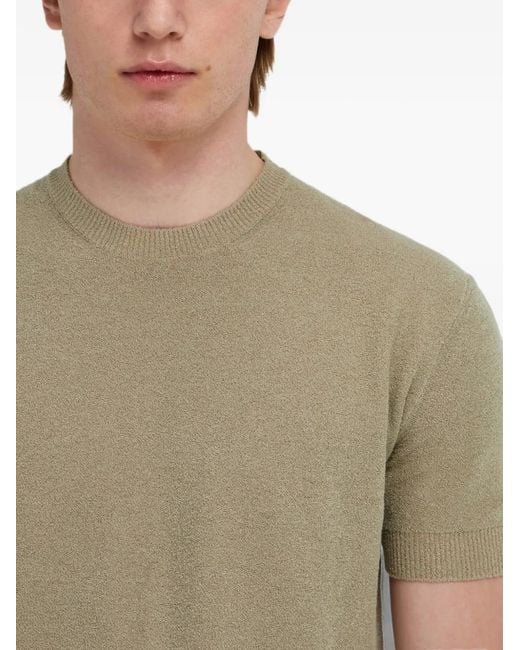 Ferragamo Green Short-Sleeve Knitted Top for men