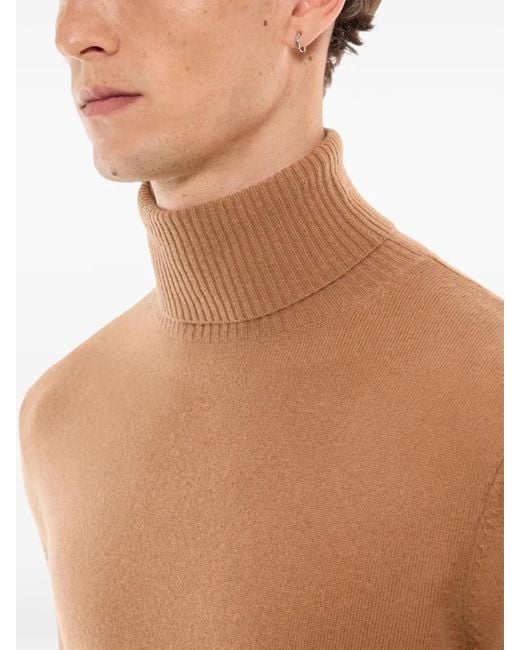 Fursac Brown Pull À Col Roulé for men