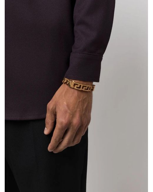 Versace Metallic Metal Bracelet Accessories for men