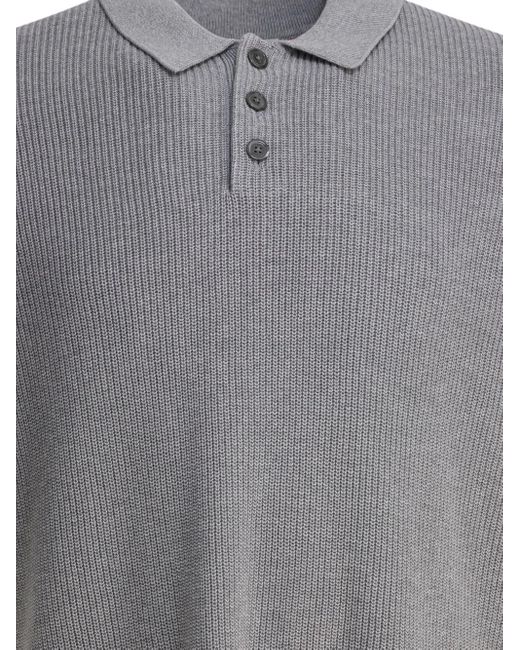 Alex Mill Gray Ribbed Polo Shirt for men