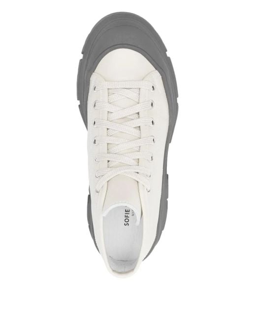 Sofie D'Hoore White Lace-Up Chunky-Sole Boots