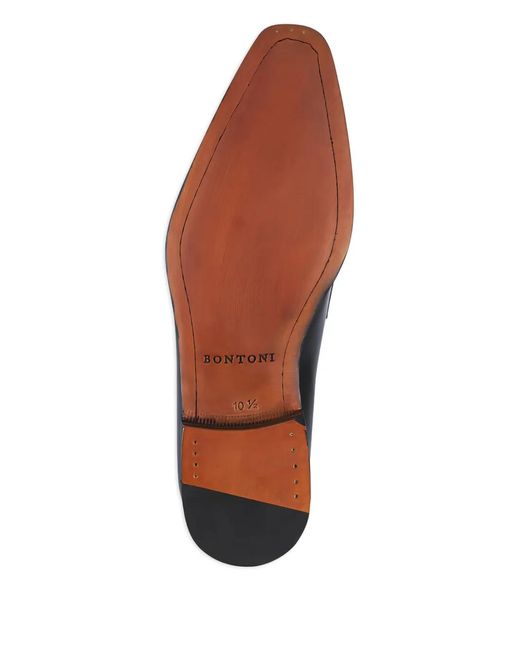 Bontoni Black Stupendo Leather Loafers for men