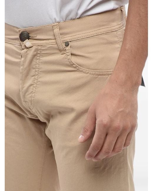 Corneliani Natural Five-Pocket Belt-Loop Trousers for men