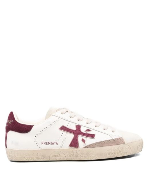 Premiata Pink Suede Sneakers
