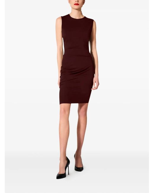 Wolford Purple Gathered Mini Dress