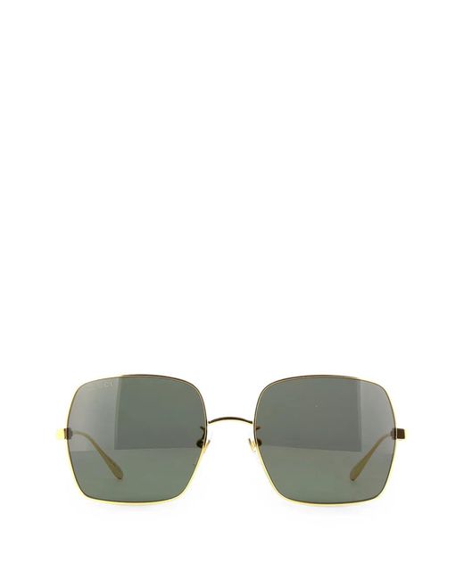 Gucci Green Oversized-Frame Sunglasses