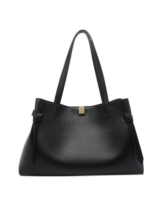 Yuzefi Black Gyoza Leather Shoulder Bag