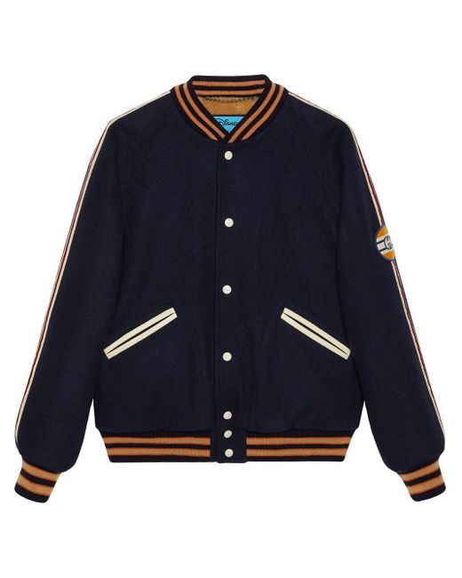 Gucci X Disney Donald Duck-print Bomber Jacket in Blue for Men | Lyst