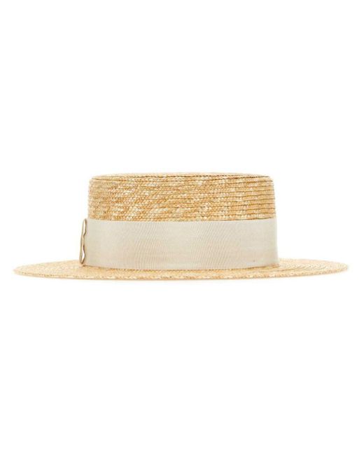Gucci White Ribbon-Band Straw Sun Hat for men