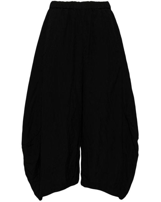 High-waist cropped trousers Comme des Garçons en coloris Black