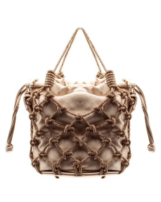 PHO® Firenze Brown Sac Seau En Maille Tressée