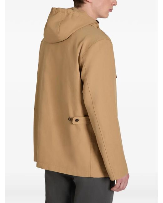Montedoro Natural Hooded Piped-Trim Jacket for men
