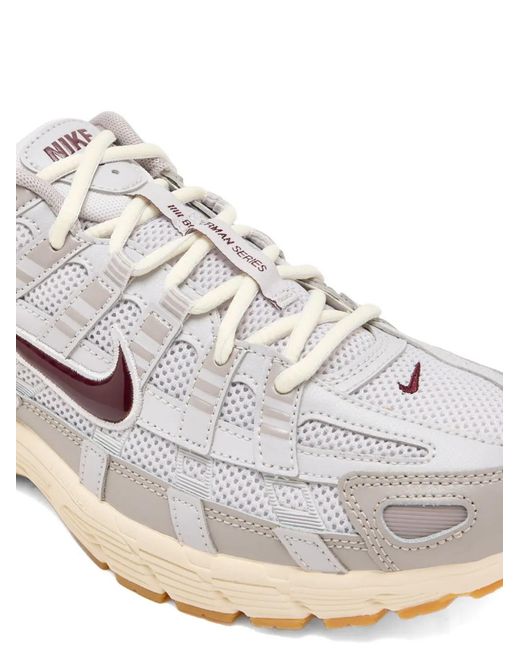 Nike White P-6000 Logo Sneakers for men