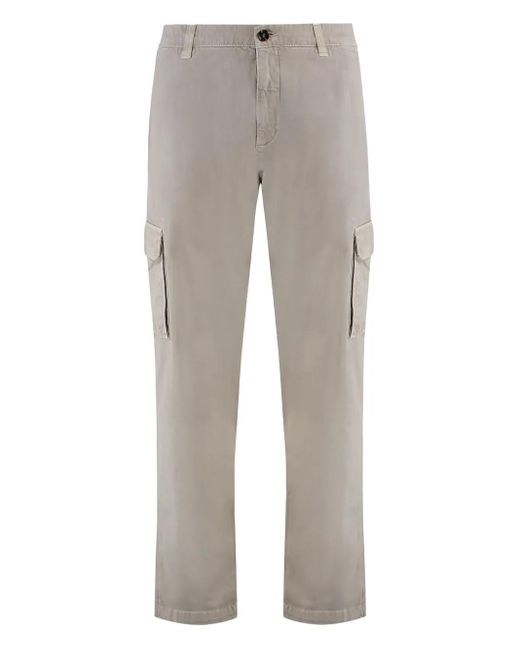 Moorer Gray Cargo-Pocket Trousers for men