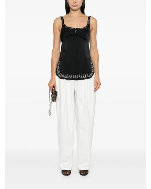 Rabanne Black Stud-Detail Top