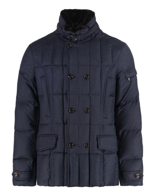 Moorer Blue Siro Down Jacket for men