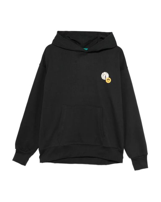 Barrow Black Graphic Hooded Sweatshirt