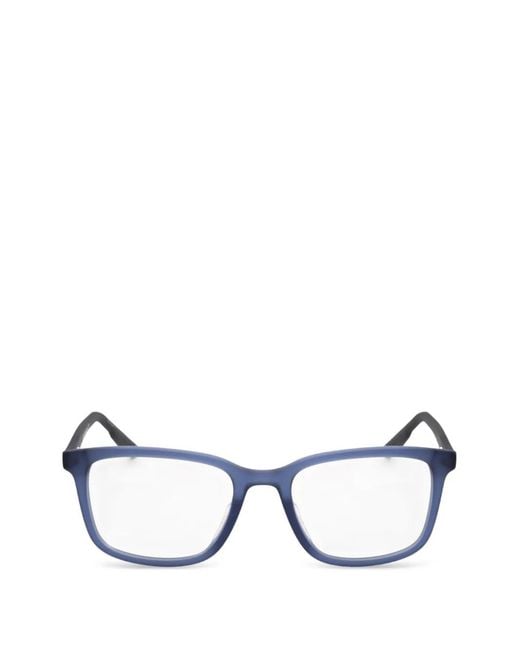 Under Armour Blue Rectangle-Frame Glasses for men