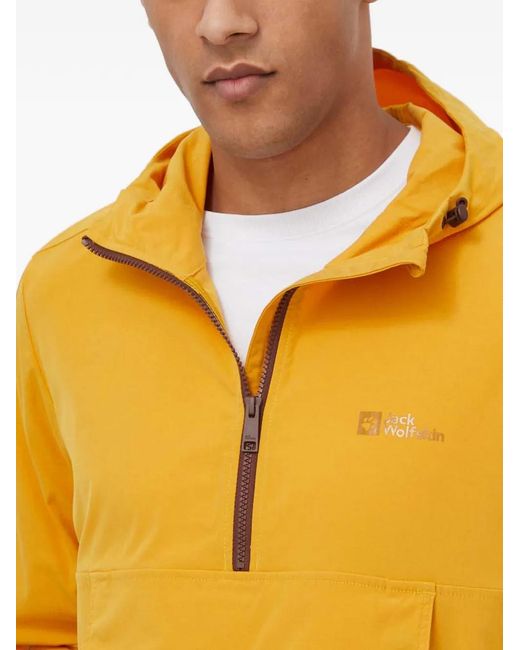Jack Wolfskin Yellow Desert Wind Hooded Jacket for men