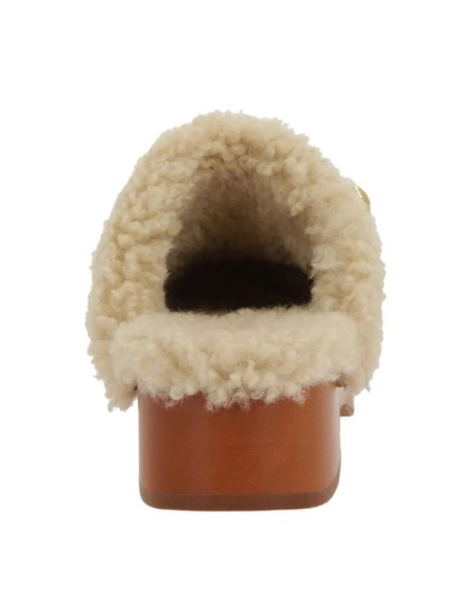 Chloé Brown Jeannette Suede Clogs