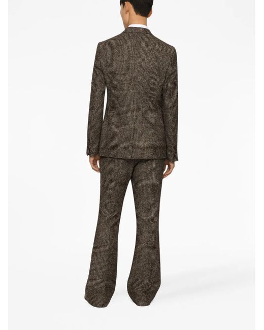 Blazer Boutonné À Carreaux Prince De Galles Dolce & Gabbana pour homme en coloris Brown