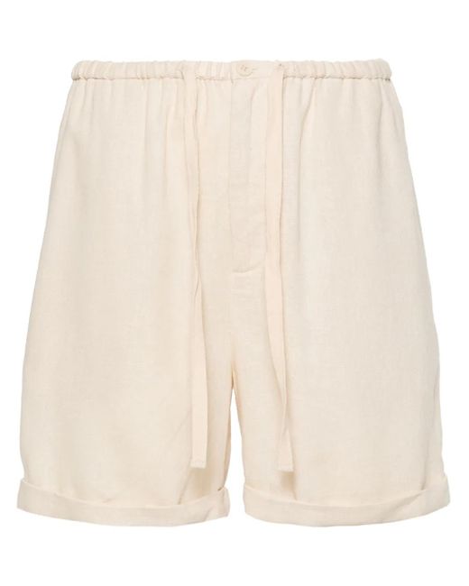 By Malene Birger Natural Josea Slub-Texture Shorts