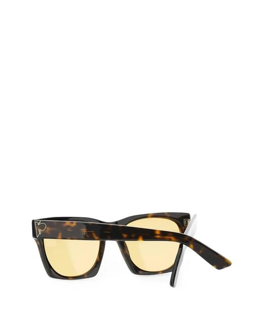 Facehide Black Numero Tortoiseshell-Effect Rectangle-Frame Sunglasses for men