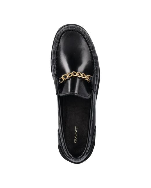 Gant Black Mocassins À Détail De Chaîne