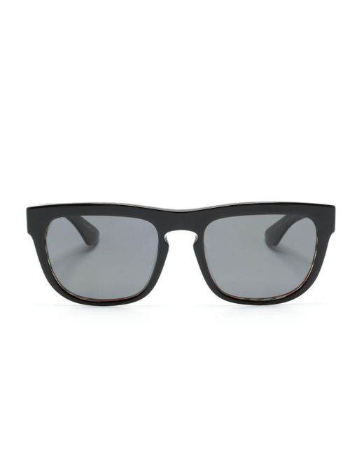 Burberry Gray Vintage-check-detailing Sqaure-frame Sunglasses for men
