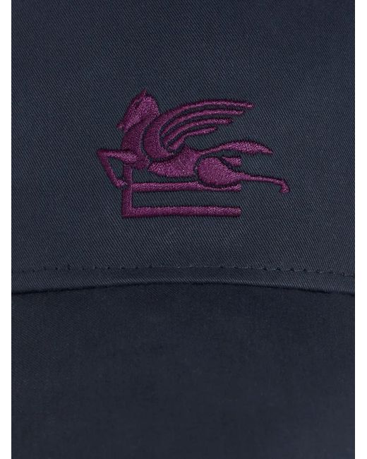 Etro Blue Pegaso-Embroidered Baseball Cap for men