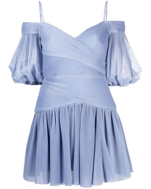 Zimmermann Blue Kleid mit Plissee