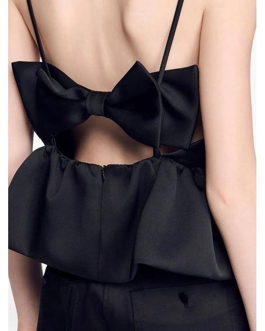 Sandro Cropped Top in het Black