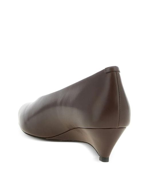 Jil Sander Brown Arc Arched-Heel Pumps