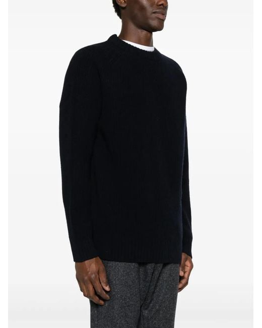 Closed Blue Chunky Knit Raglan Sweater for men