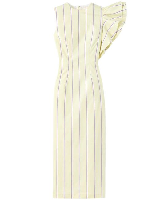 D'Estree White Franz Striped Dress