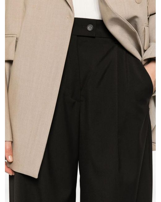 Pantaloni Sartoriali Con Pieghe di Sportmax in Black
