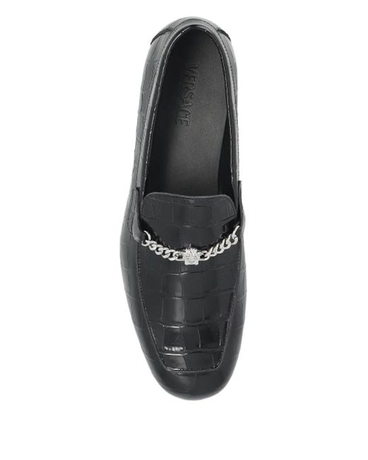 Versace Black Loafers Type Shoes for men