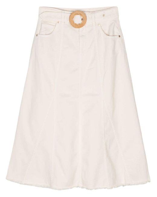 Ba&sh White Tinna Midi Skirt