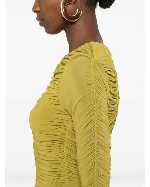 TOVE Yellow Gathered Detail Dress