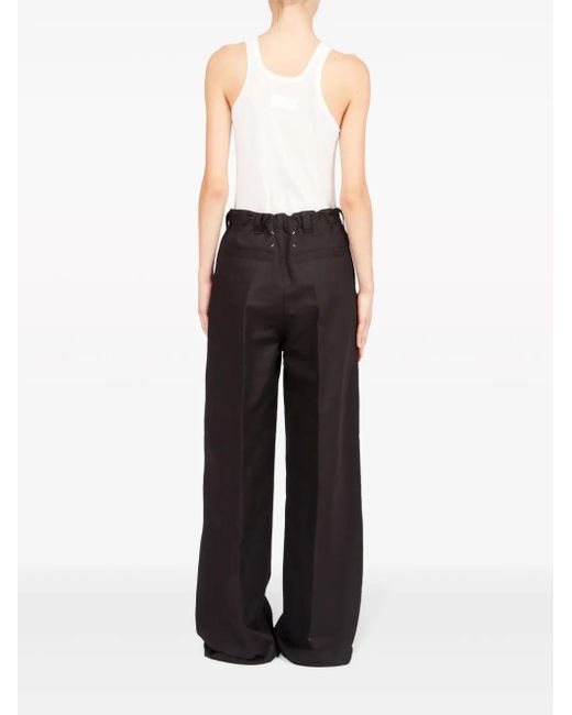 Maison Margiela Blue Wide-Leg Tailored Trousers