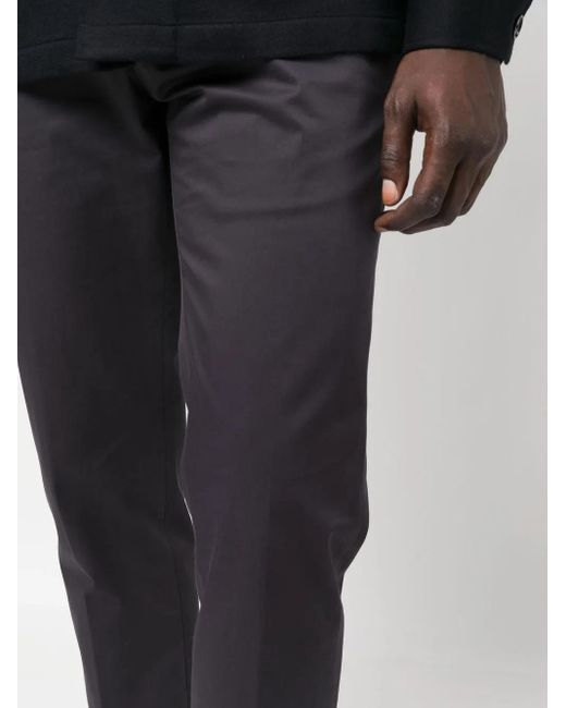 Zegna Blue Straight-Leg Cotton Trousers for men