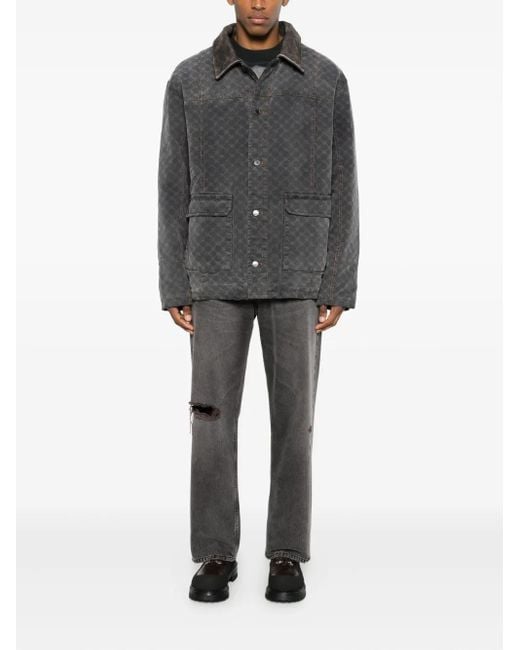 Daily Paper Gray Patterned Pocket Jacket for men