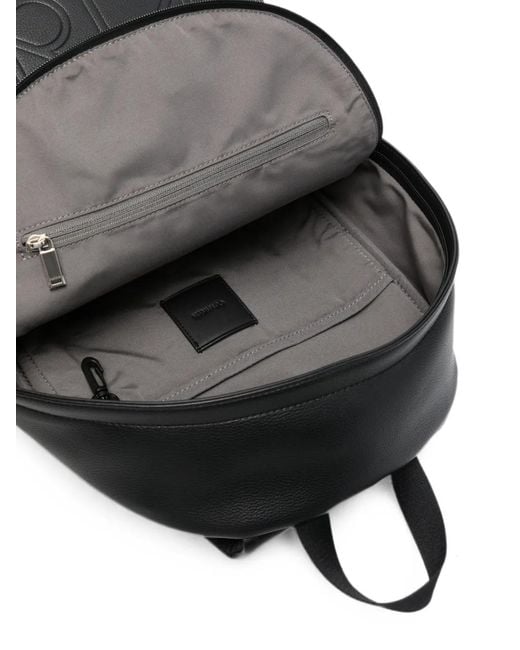 Calvin Klein Black Logo-Embossed Backpack for men