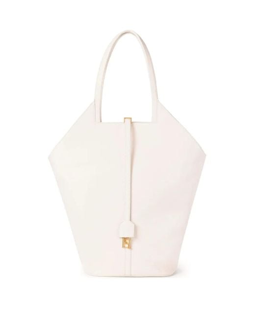 Elisabetta Franchi White Große Everywhere Tote Bag