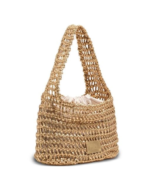 Bimba Y Lola Natural Leather Plaited Medium Bag
