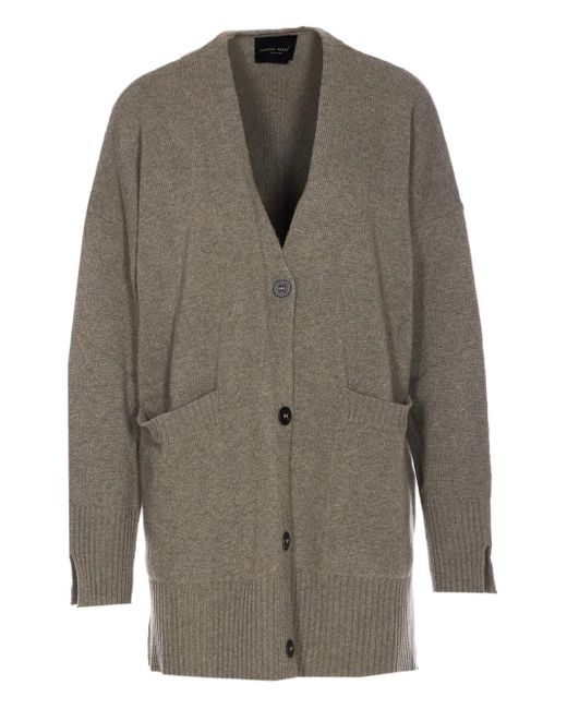 Roberto Collina ボタン カーディガン Gray