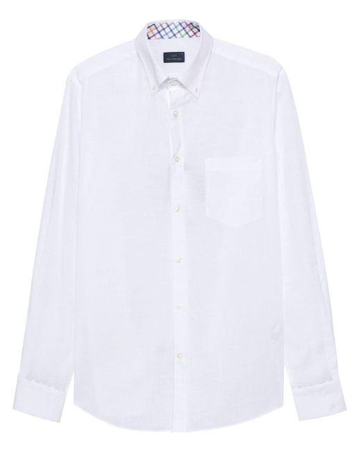 Paul & Shark Katoenen Overhemd Met Slub Textuur in het White voor heren
