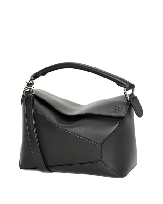 Loewe Black Small Puzzle Edge Tote Bag